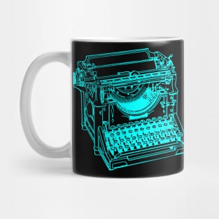 VINTAGE TYPEWRITER TURQUOISE Mug